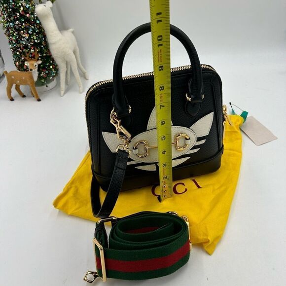 Women’s Gucci X Adidas horse bit mini bag dual detachable straps made in Italy - Picture 13 of 16
